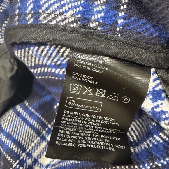 H&M Blue Checked Shacket - Picture 5 of 5